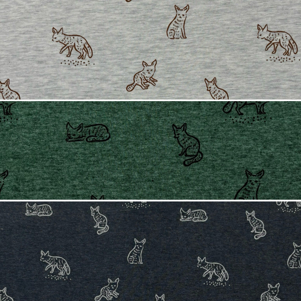 Foxes Melange Cotton Jersey Fabric