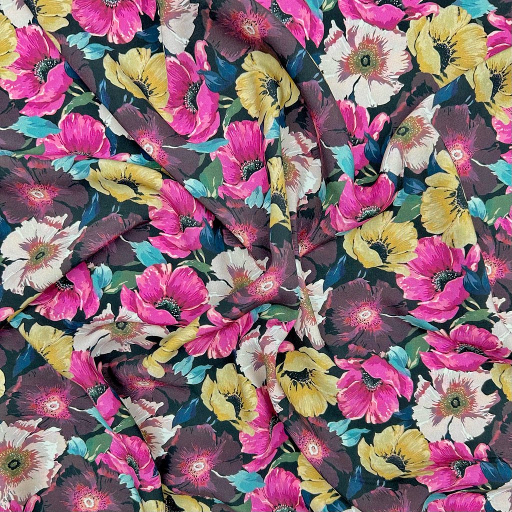 Garden Romance Viscose Poplin Fabric