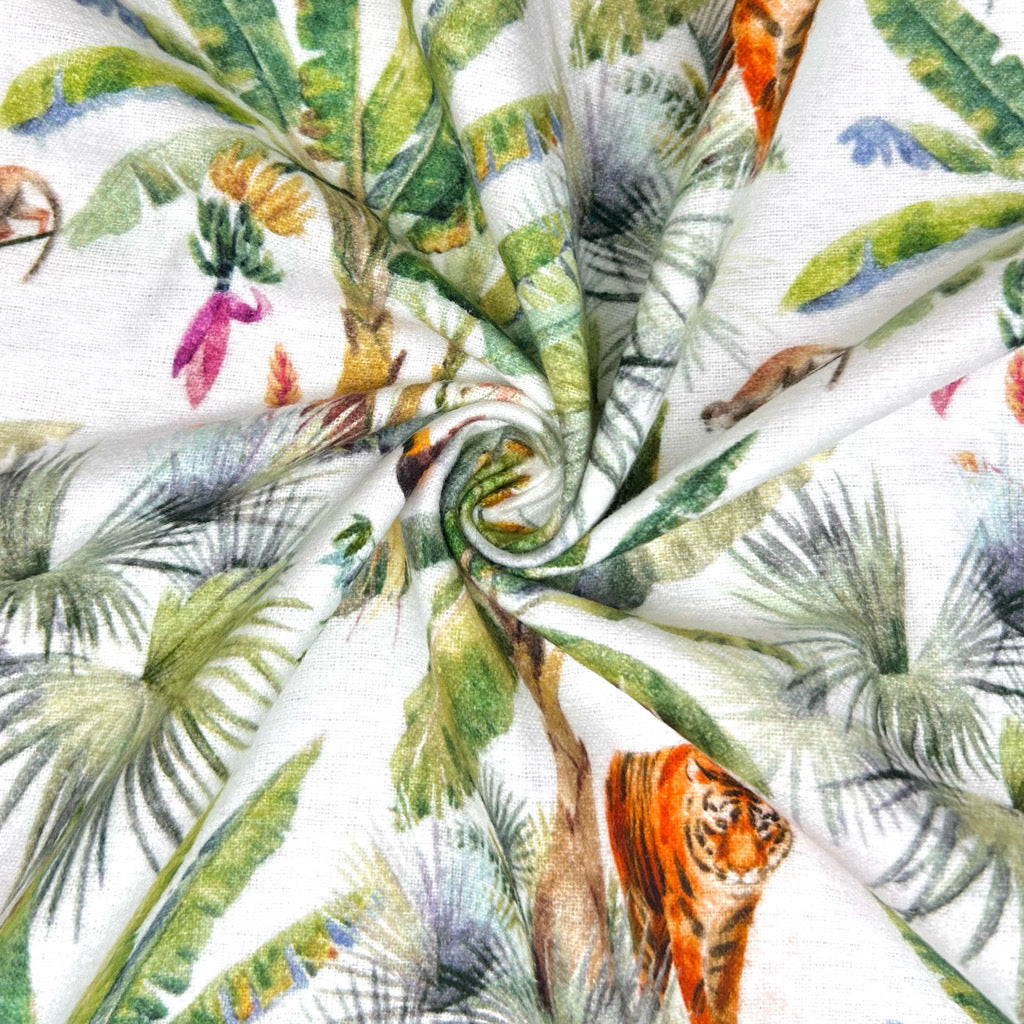 Tropical Tango Brushed Cotton Fabric