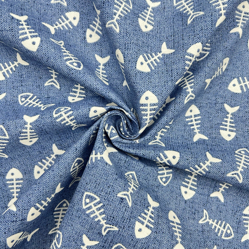 Fish Bones Water Resistant Fabric - Pound Fabrics