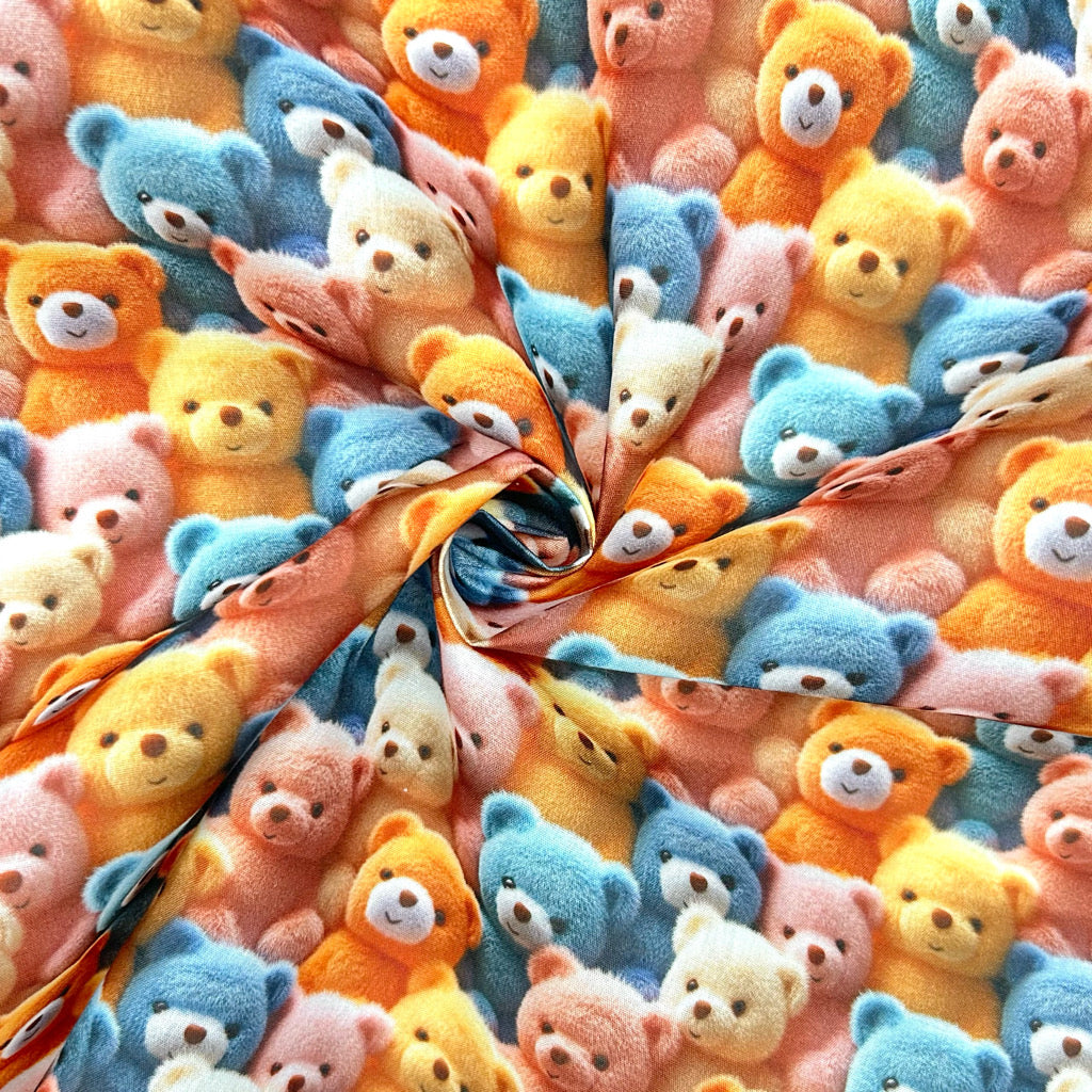 Teddy Friends Polycotton Fabric