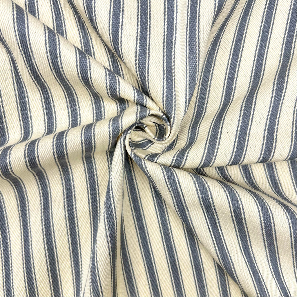 Ticking Stripes Cotton Canvas Fabric