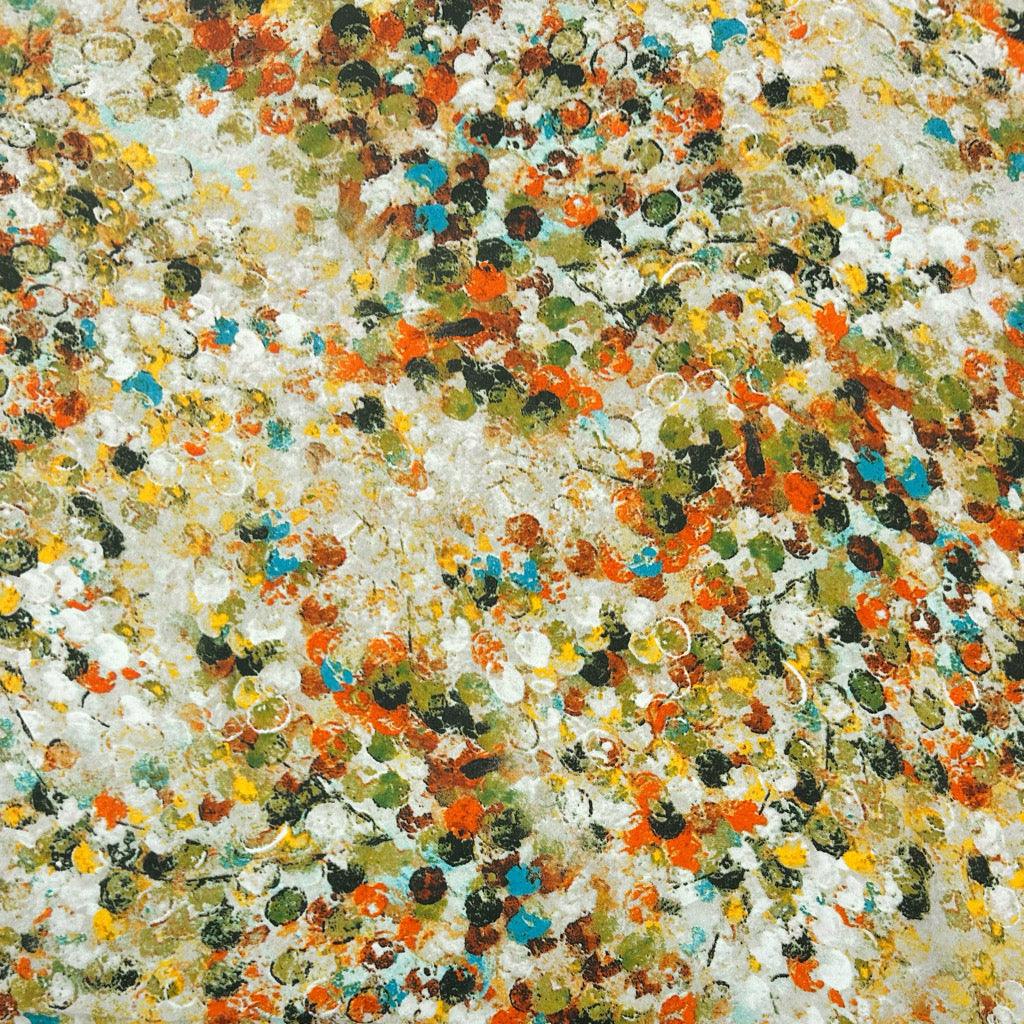 Abstract Spots Crepe Fabric - Pound Fabrics