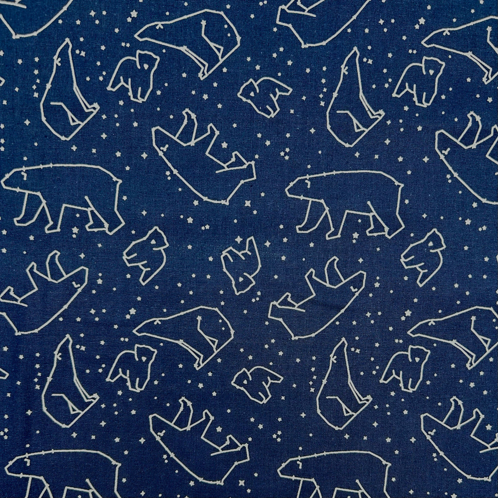 Bear Starlight Christmas Cotton Fabric