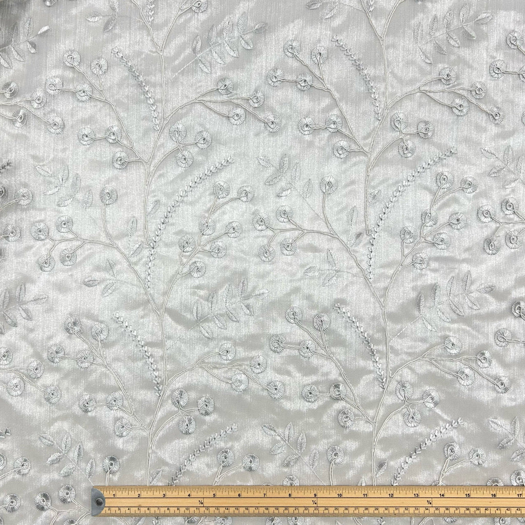 Floral Lace Embroidery Curtain Voile Fabric
