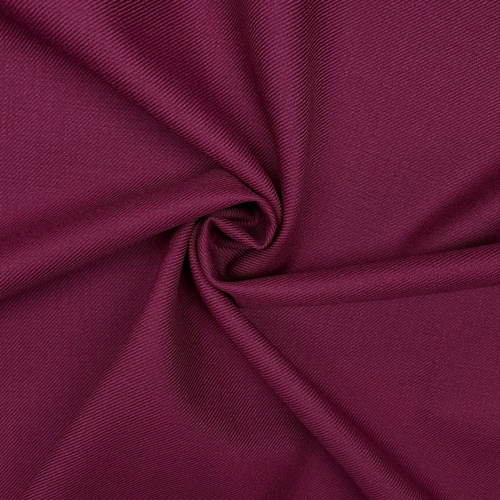 Plain Wine Wool Blend Suiting Fabric