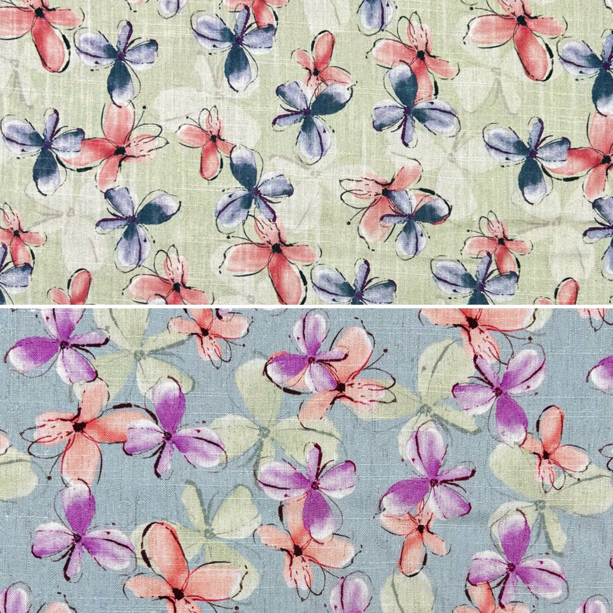 Blossom Flutter Linen Viscose Fabric