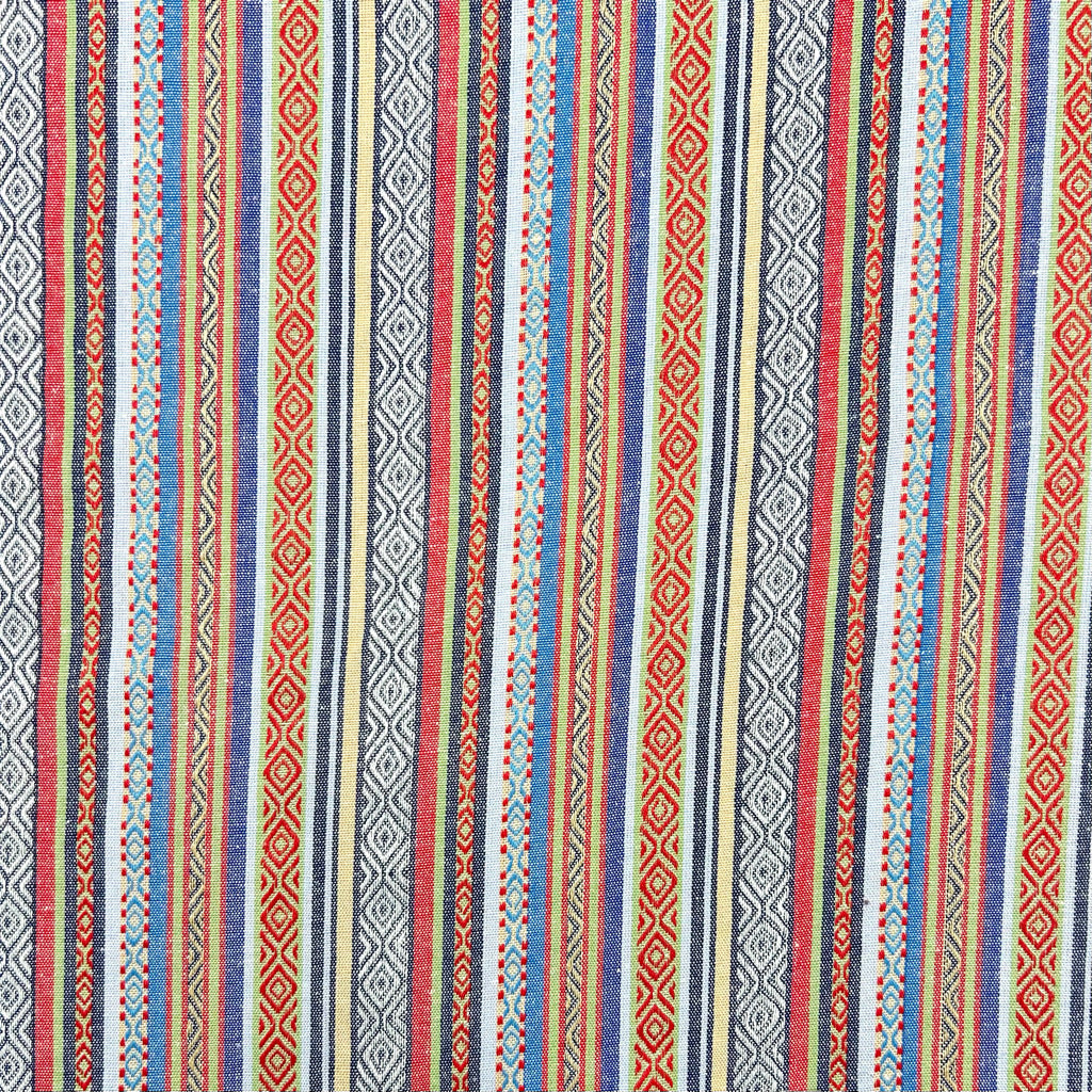 Blue Horizon Tribal Print Recycled Jacquard Fabric