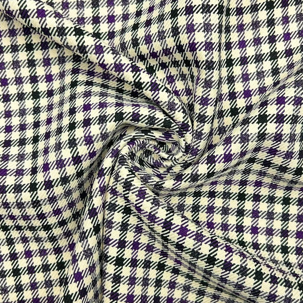 Small Checkered Suiting Fabric - Pound Fabrics