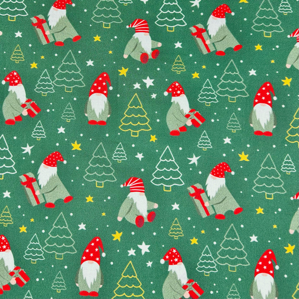Gifts and Gnomes Christmas Cotton Fabric