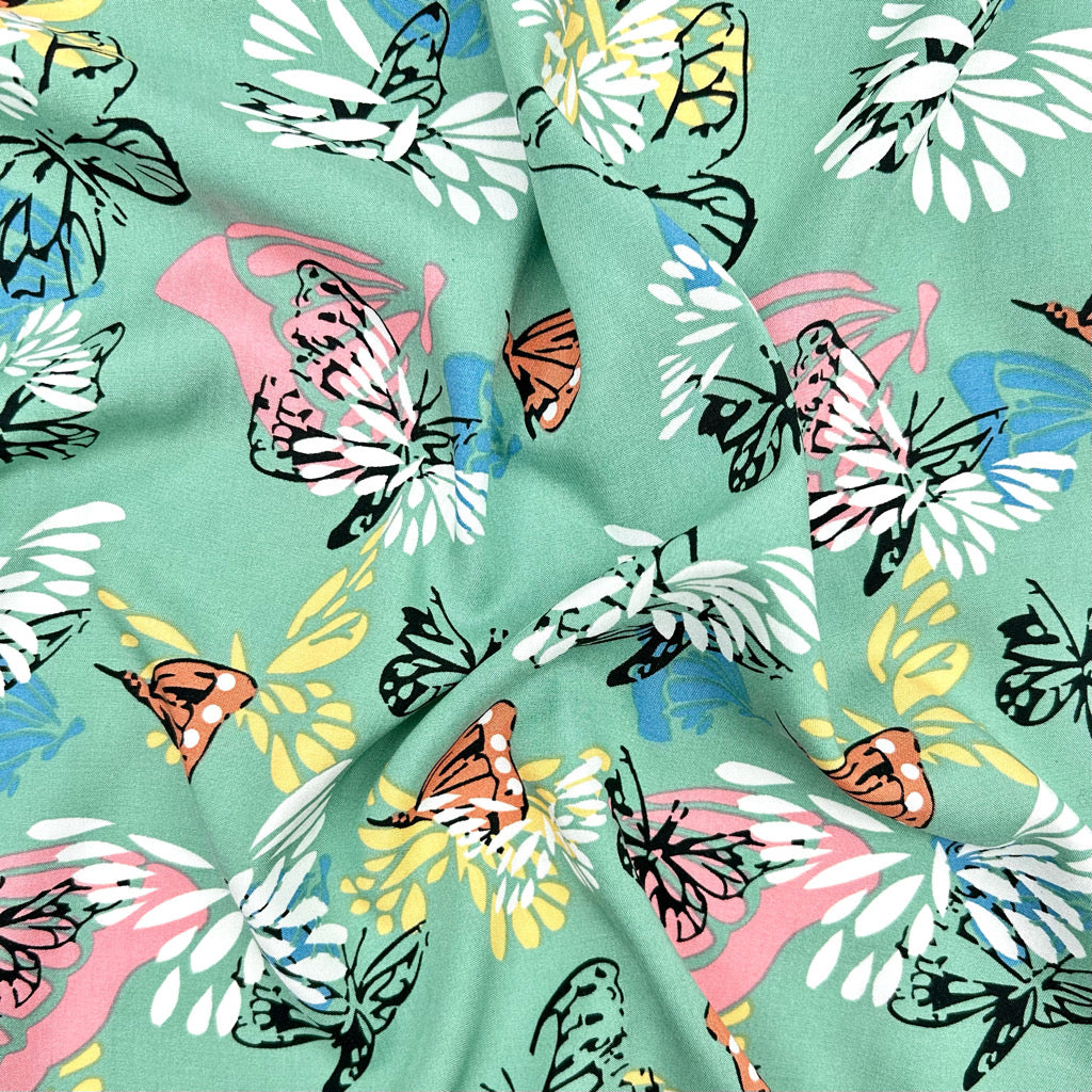 Butterfly Breeze Viscose Fabric