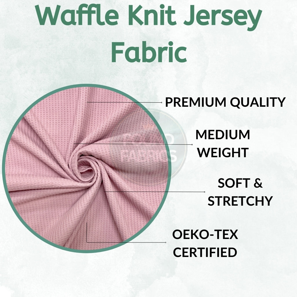 Waffle Knit Jersey Fabric  UK's Best Price Guarantee! – Pound Fabrics