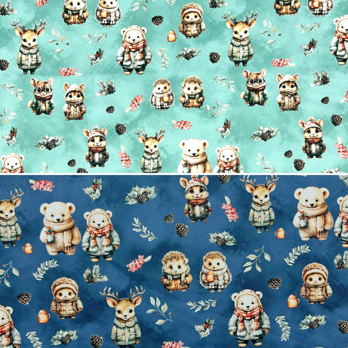 Forest Family Sweatshirt Fabric