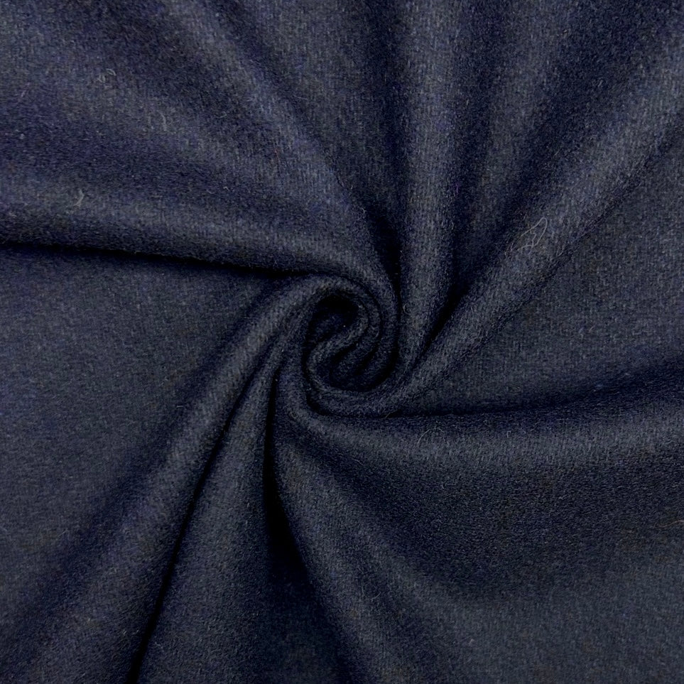 Midnight Navy Wool Blend Fabric