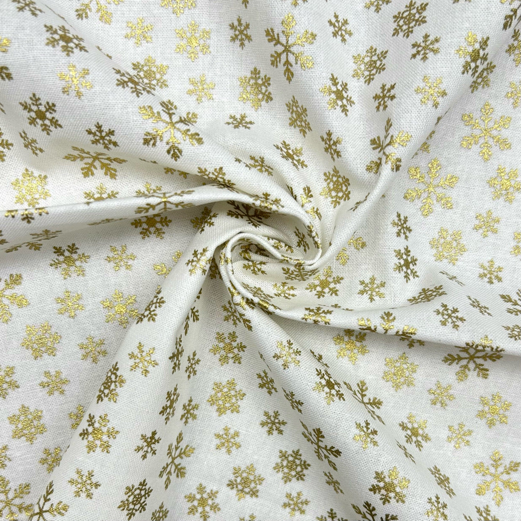 Snowflake Flurries Christmas Cotton Fabric
