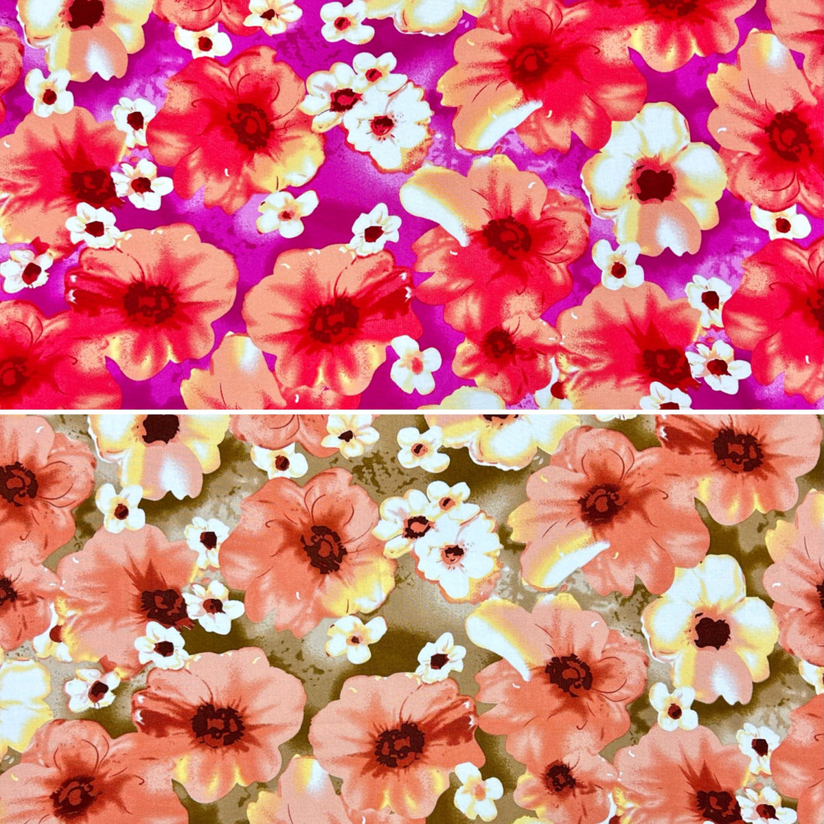 Wildflower Bloom Viscose Challis Fabric