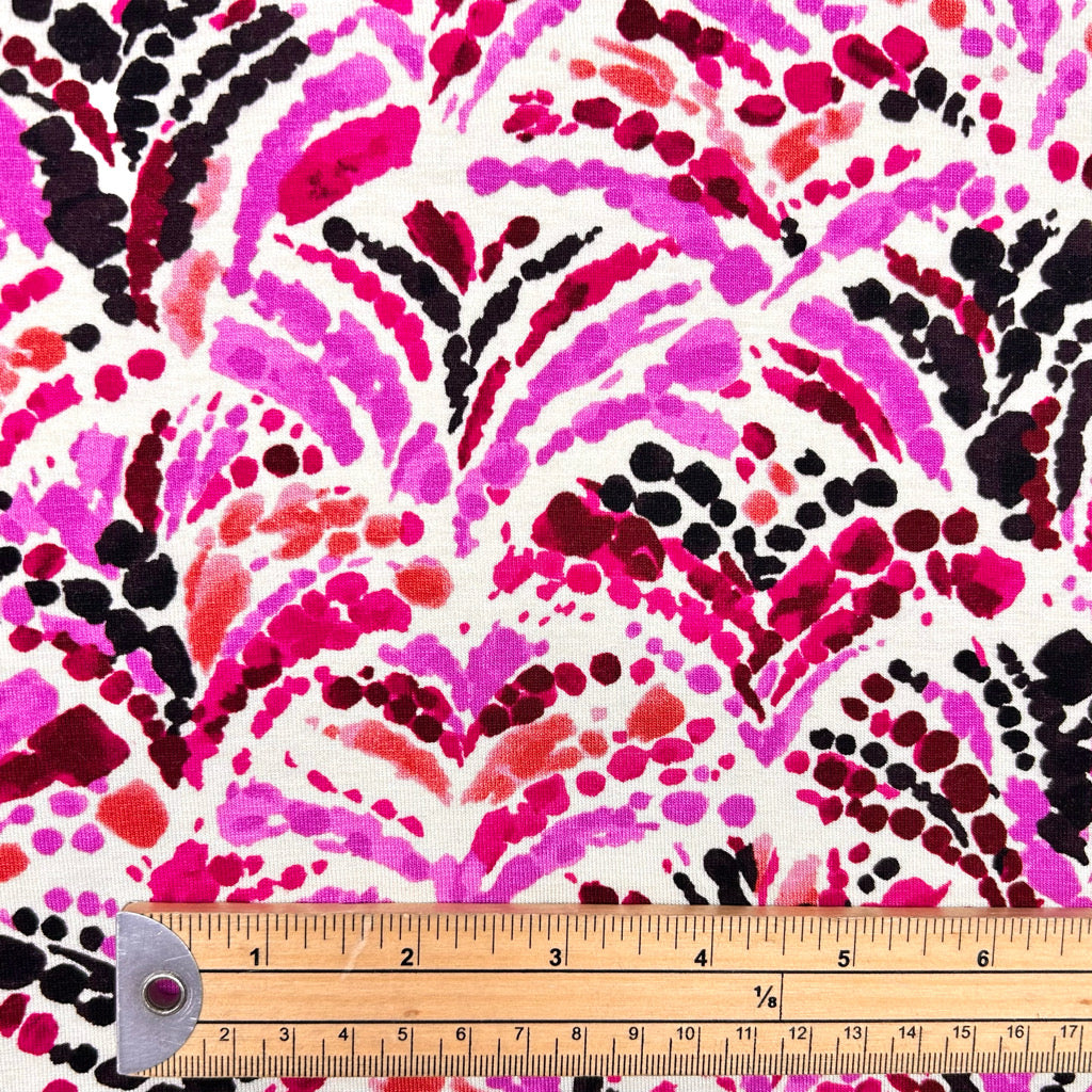 Wild Flourish Viscose Jersey Fabric