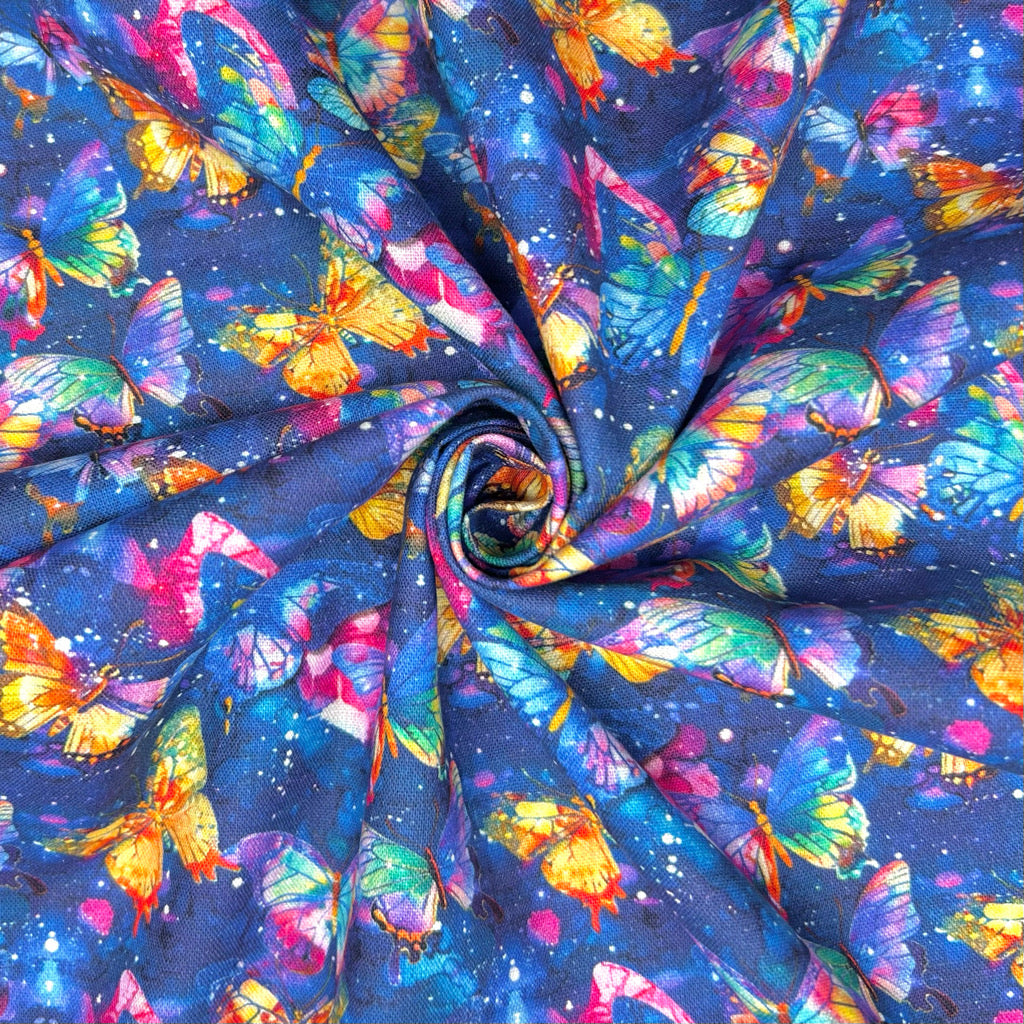 Starlight Butterfly Cotton Fabric