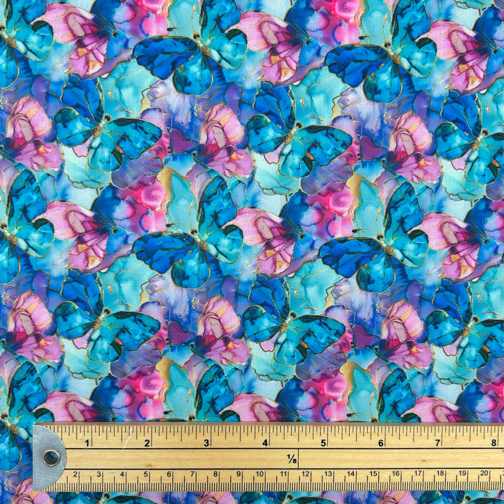 Butterfly Bloom Polycotton Fabric