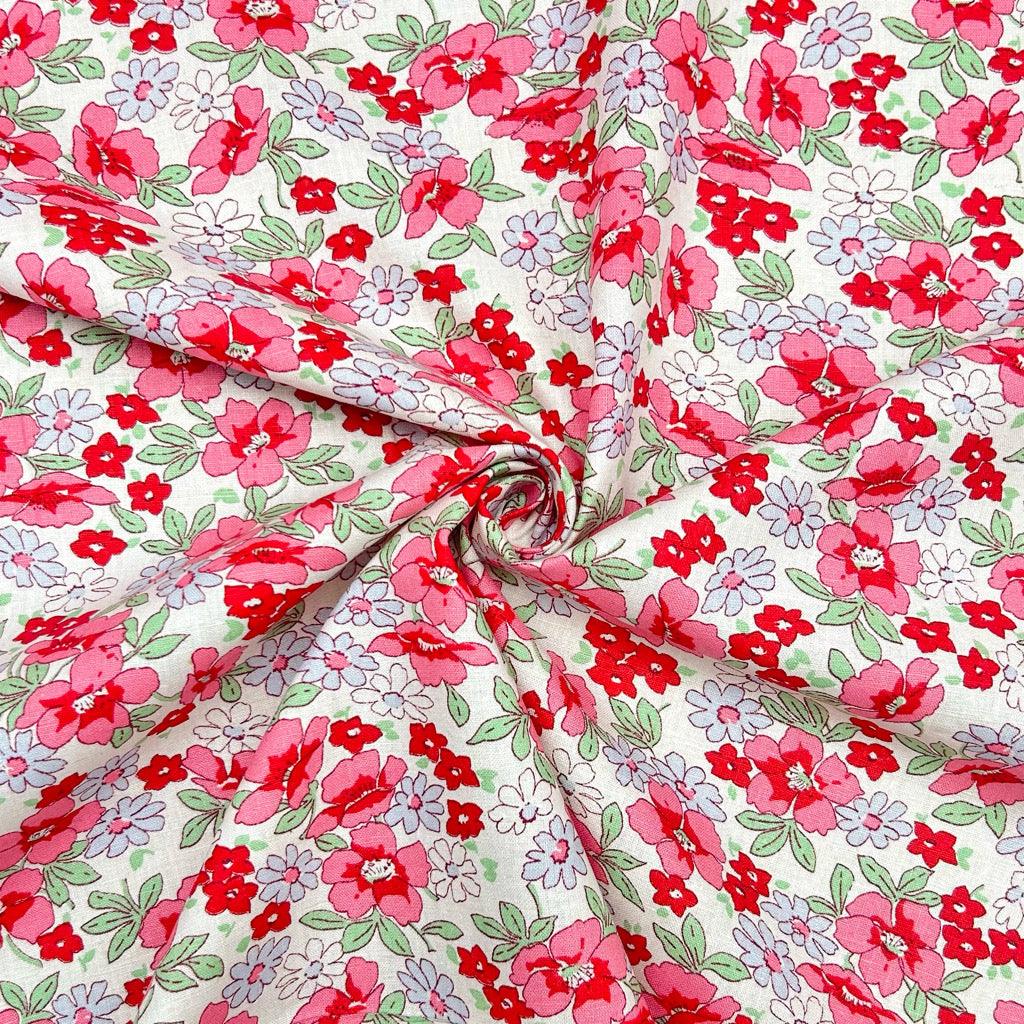 Drawn Meadows Cotton Linen Fabric - Pound Fabrics