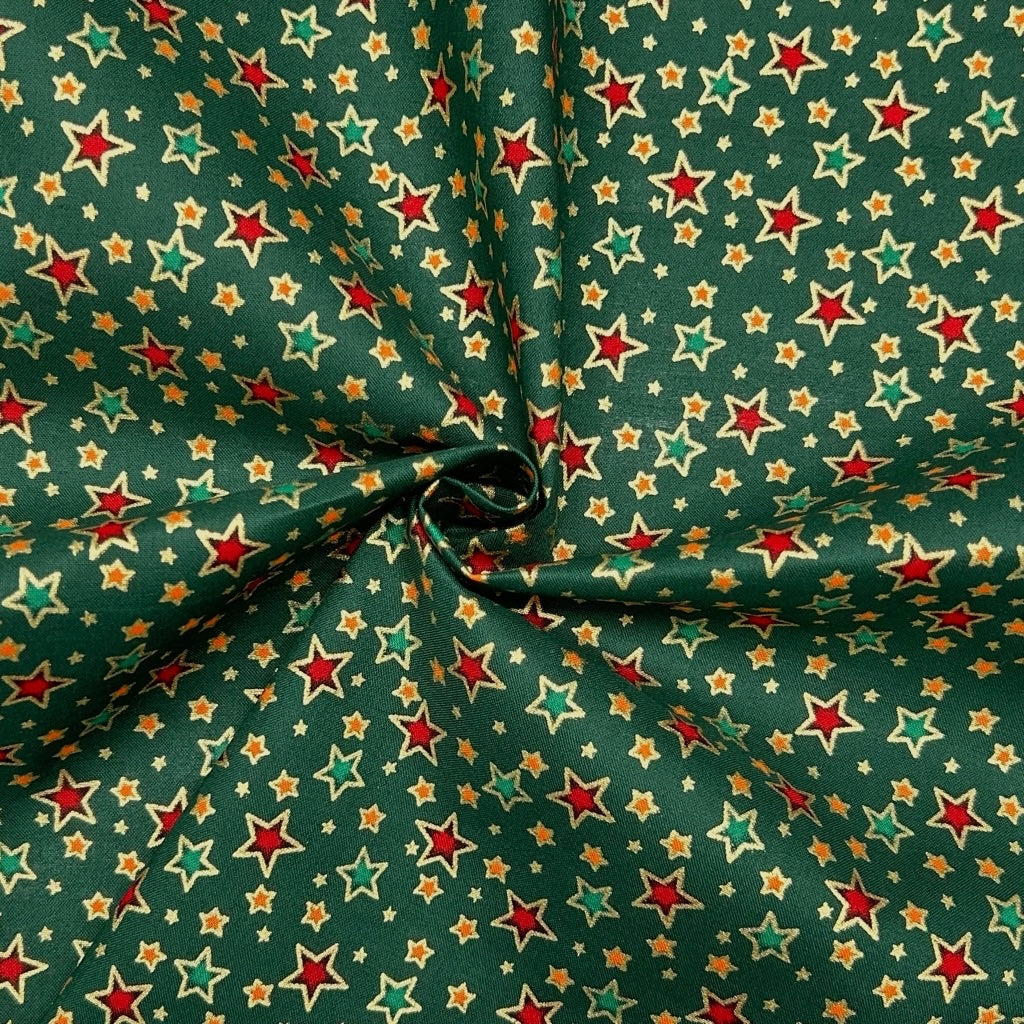 Festive Sparkle Christmas Cotton Fabric