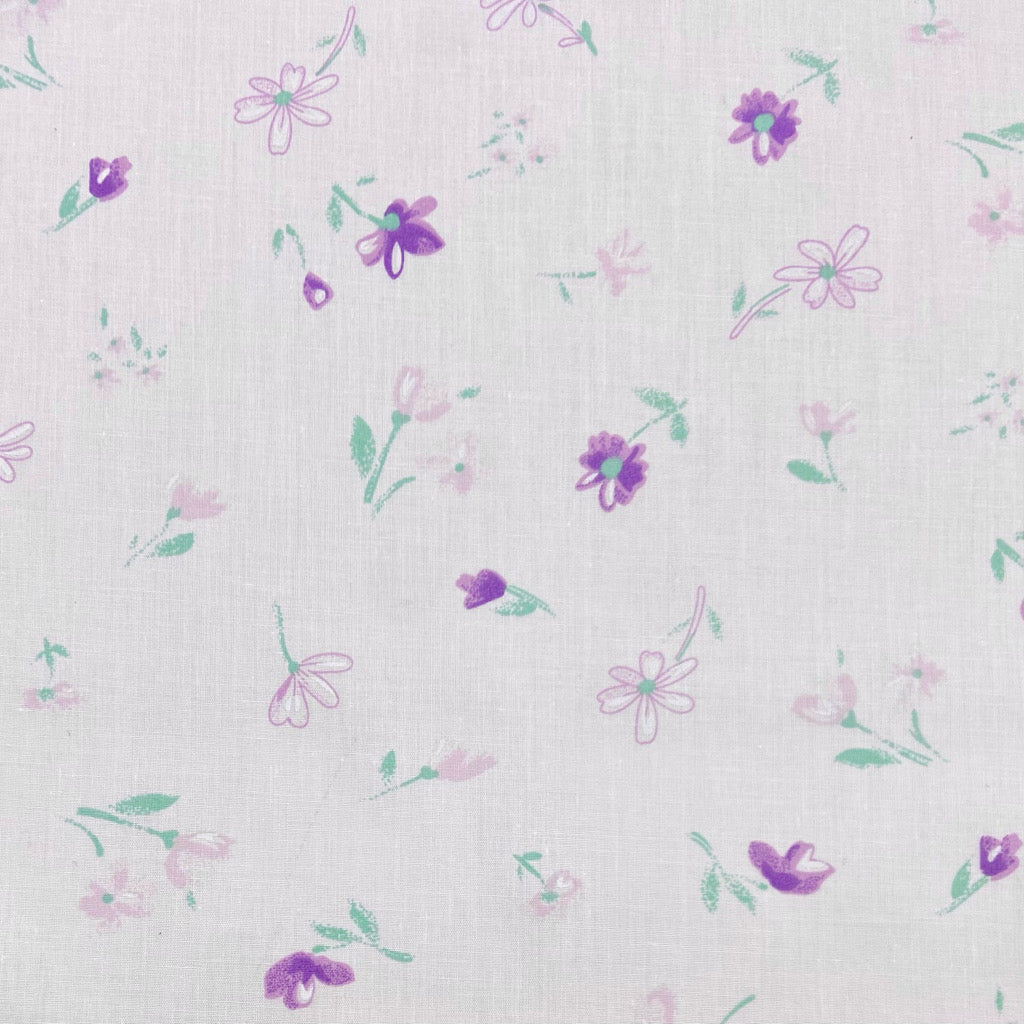 Flower Drawings Polycotton Fabric