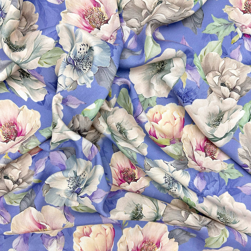 Vintage Peony Viscose Fabric