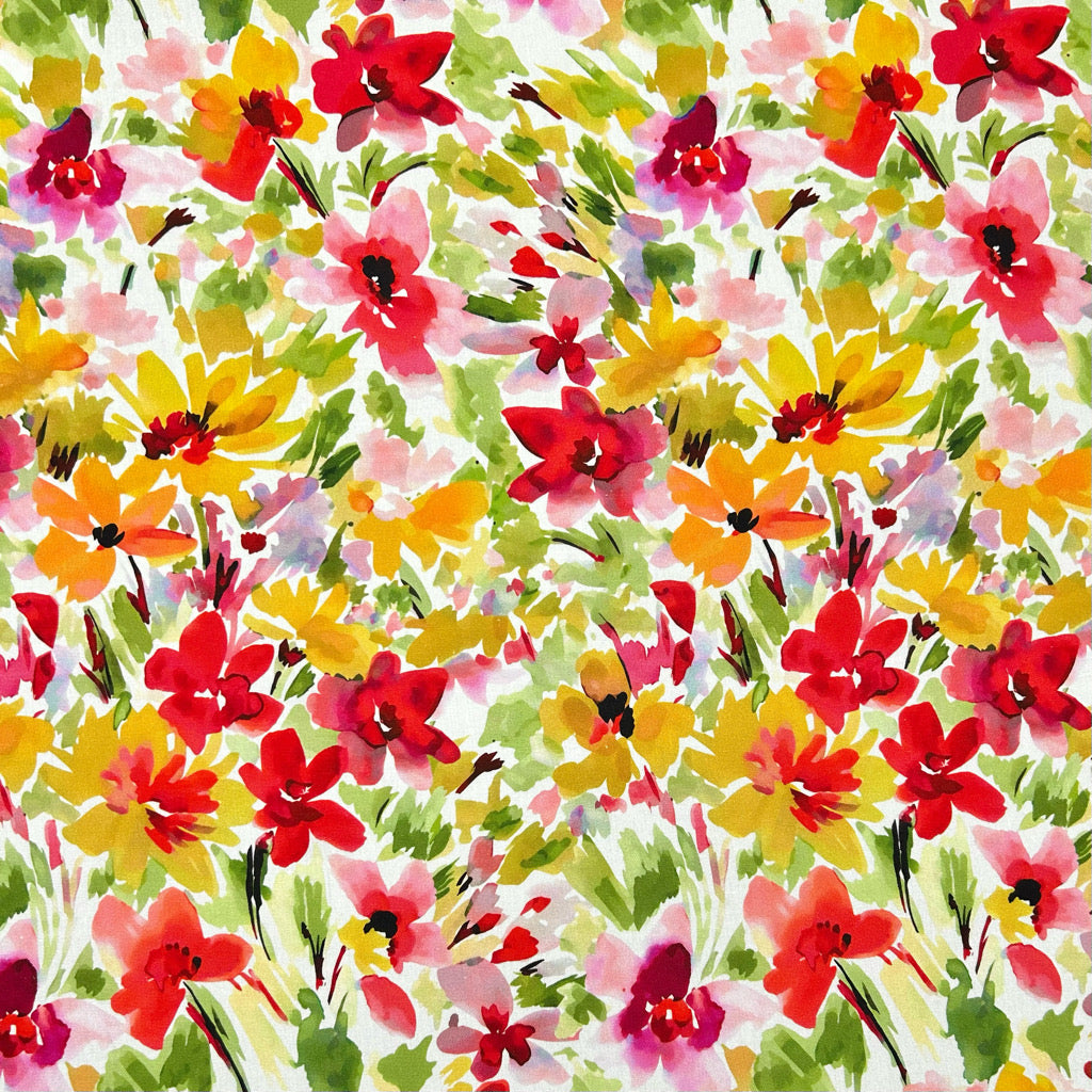 Wildflower Splash Linen Viscose Fabric