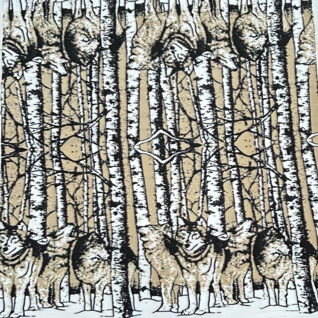 Forest Wolves Anti Pill Polar Fleece Fabric