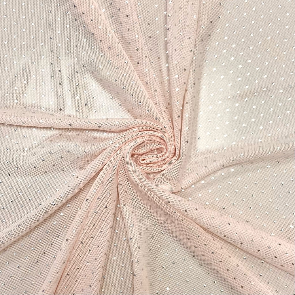 Pink Soft Stretch Net Fabric