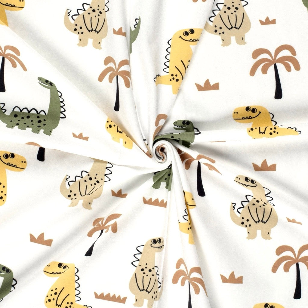 Dinosaur Kingdom Cotton Jersey Fabric