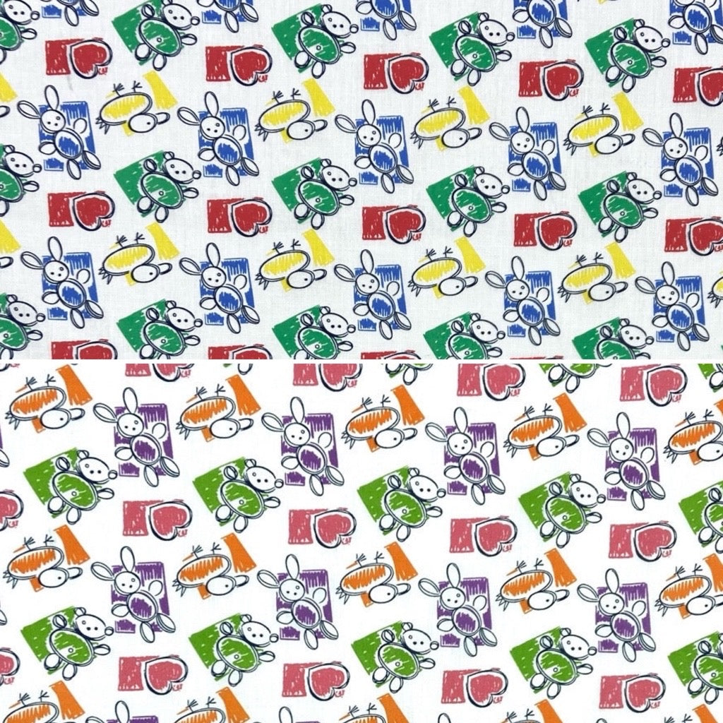 Teddy Drawings Polycotton Fabric - Pound Fabrics