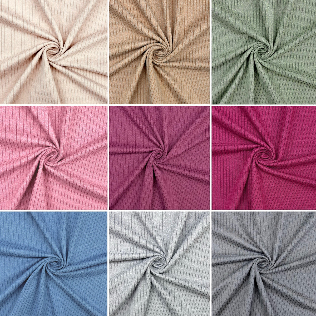 Narrow Stripes Brushed Soft Knit Fabric
