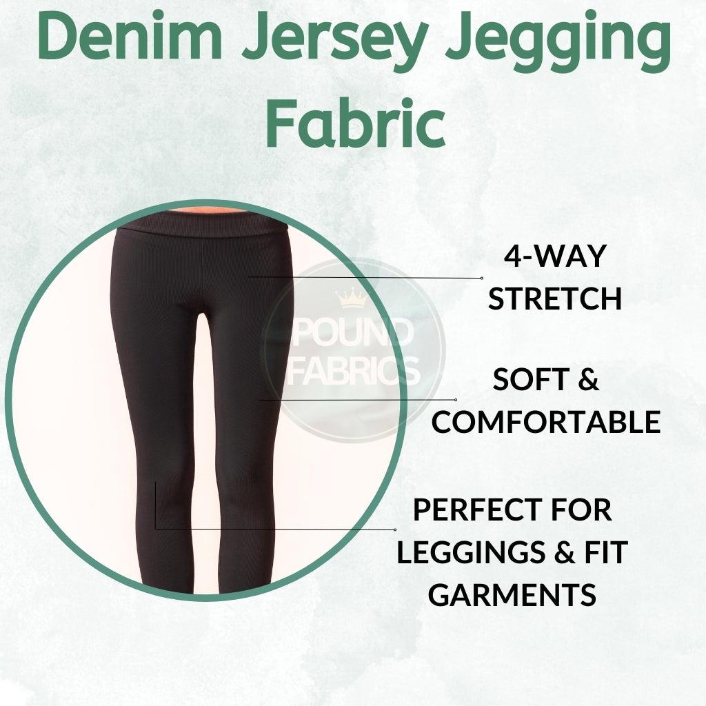 Denim Jersey Jegging Fabric - Pound Fabrics