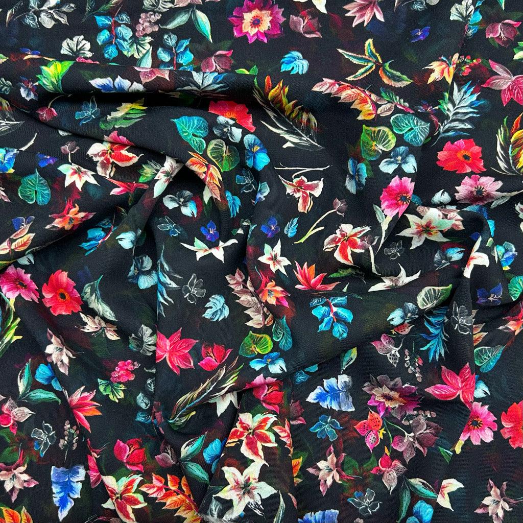 Vibrant Garden Viscose Twill Fabric - Pound Fabrics