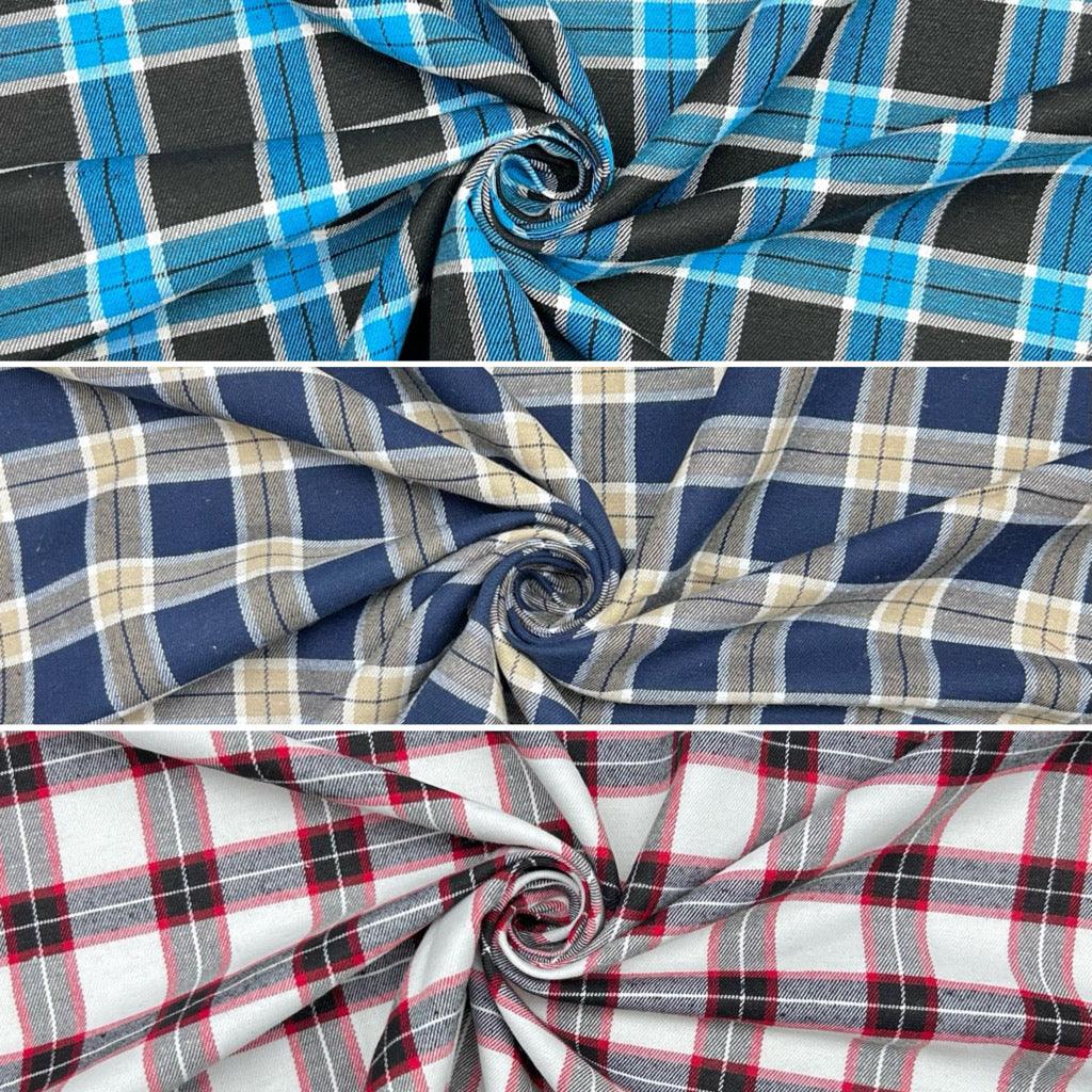 Tartan Brushed Polycotton Fabric - Pound Fabrics