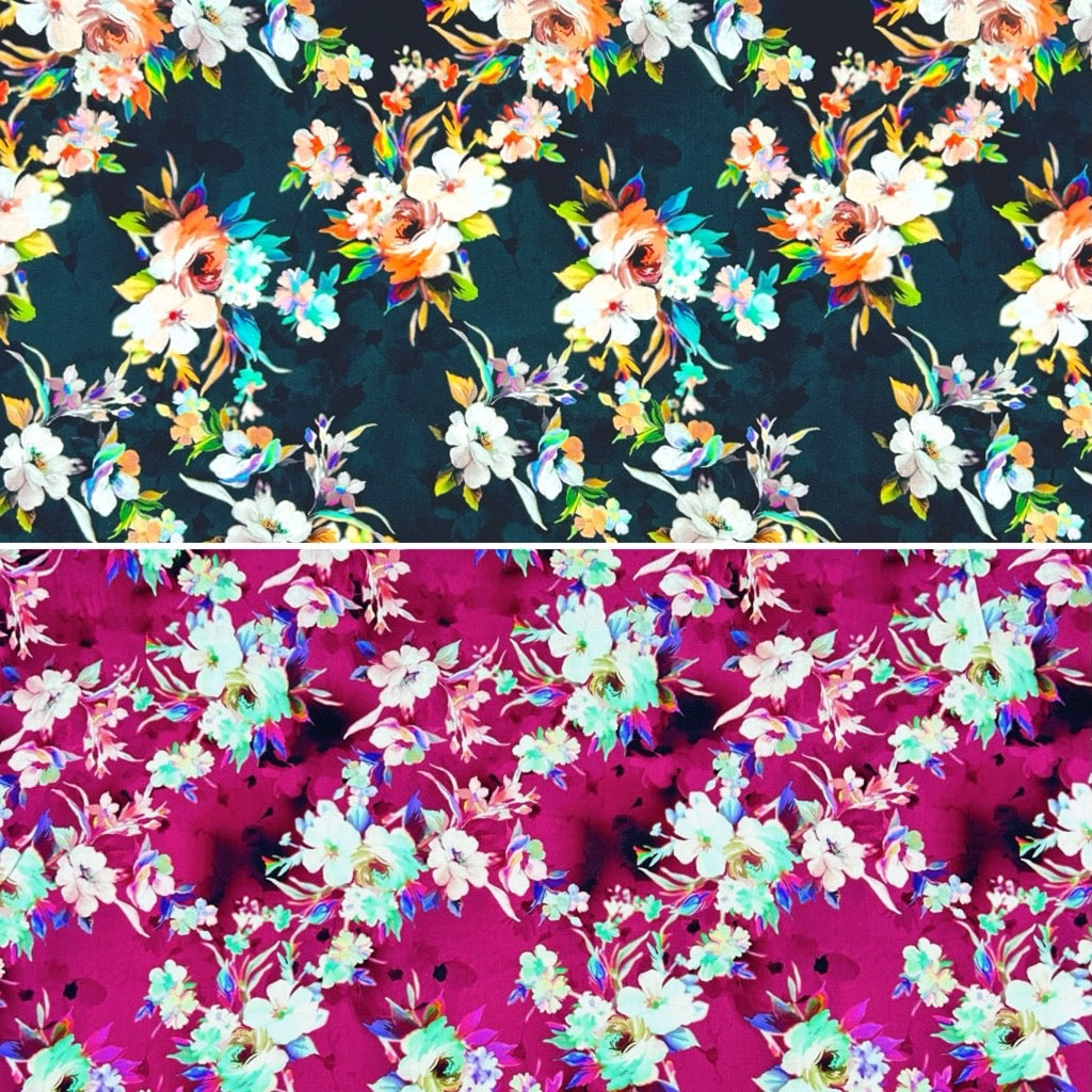 Garden Fall Viscose Poplin Fabric