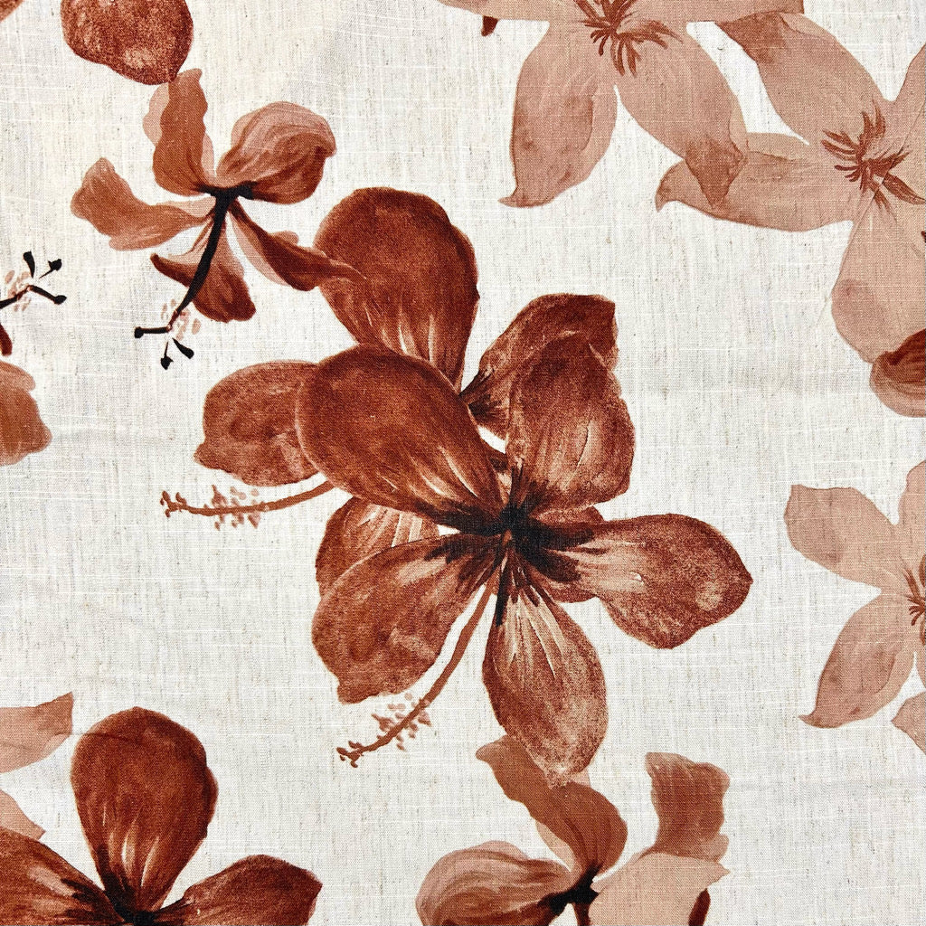 Dusky Garden Linen Viscose Fabric