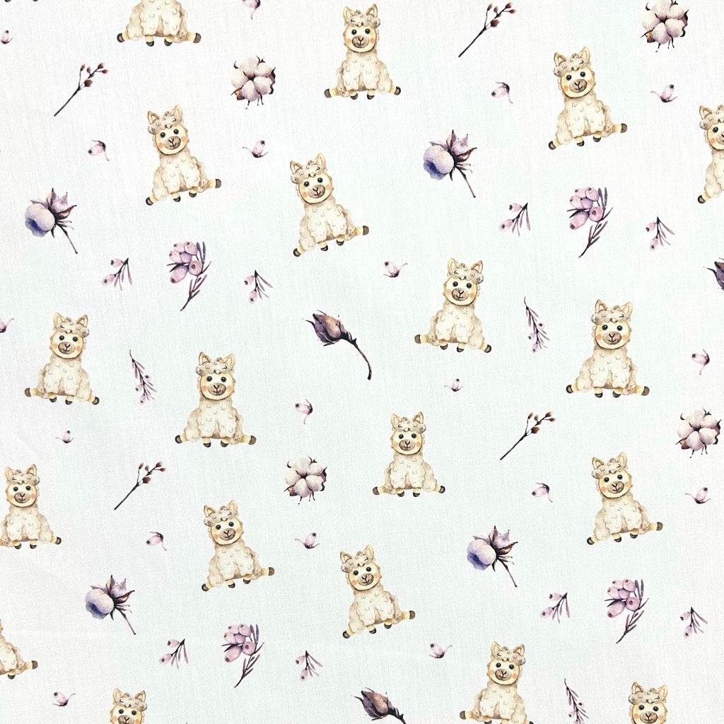 Alpaca Garden Cotton Poplin Fabric