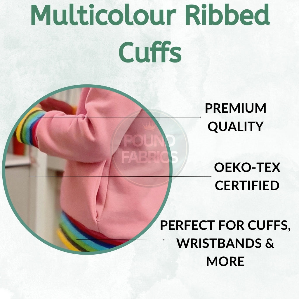 Multicolour Ribbed Cuffs - 135cm
