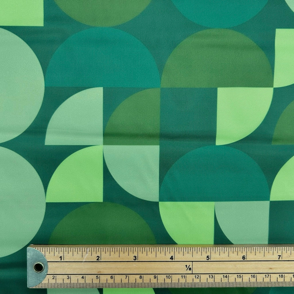 Retro Green Water Repellent Poncho Fabric