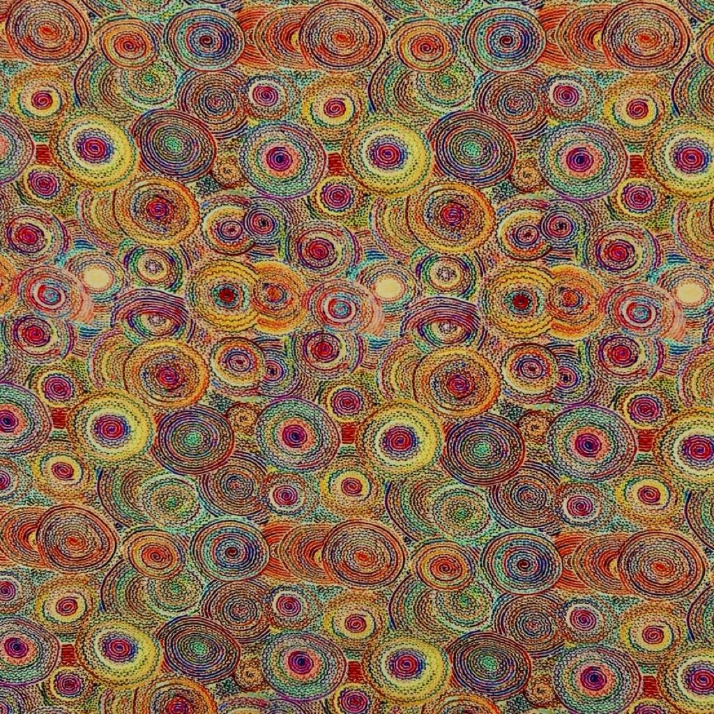 Colourful Circles Bamboo Silkette Fabric