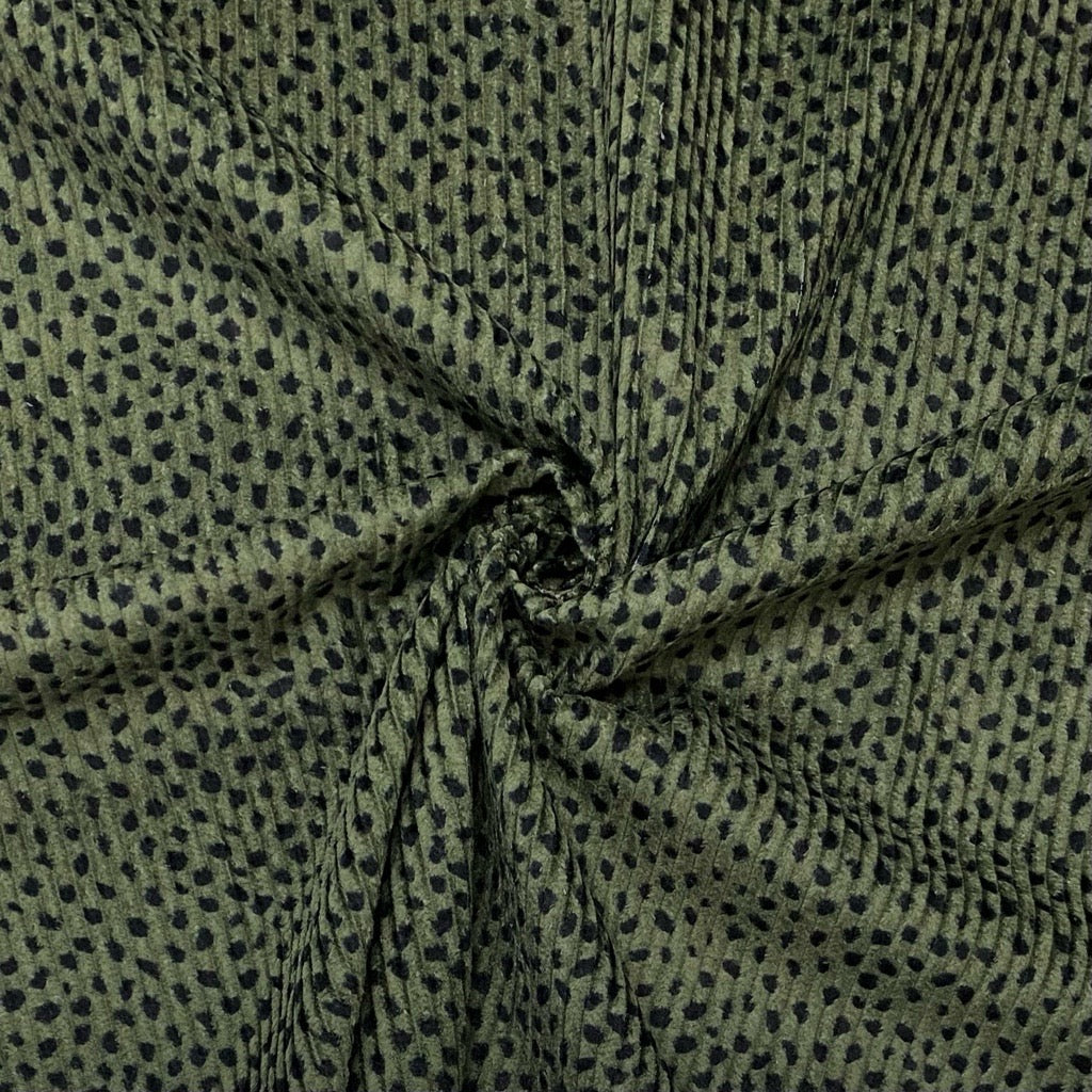 Dots Washed Corduroy Fabric