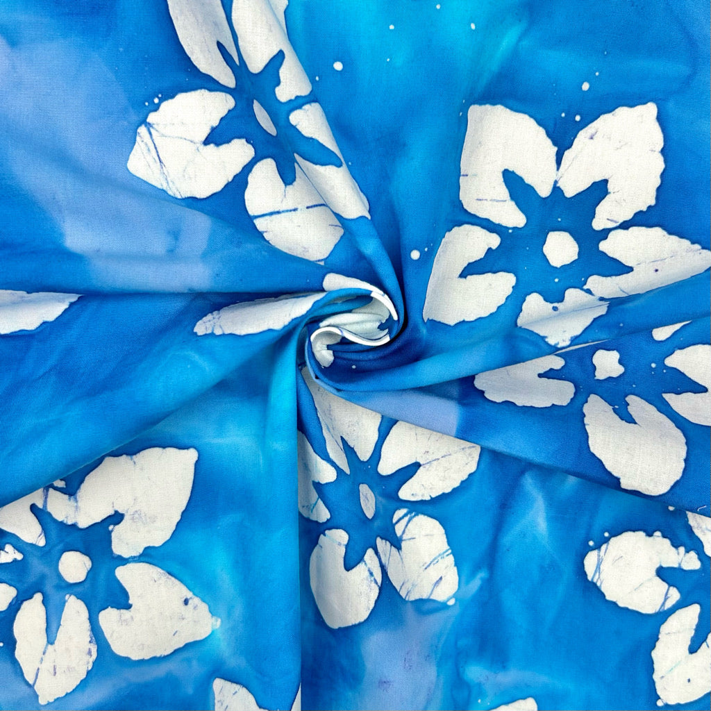 Beach Blossom Cotton Batik Fabric
