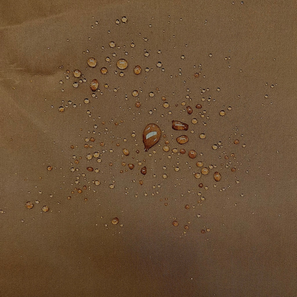 Plain Brown Water Resistant Cotton Twill Fabric