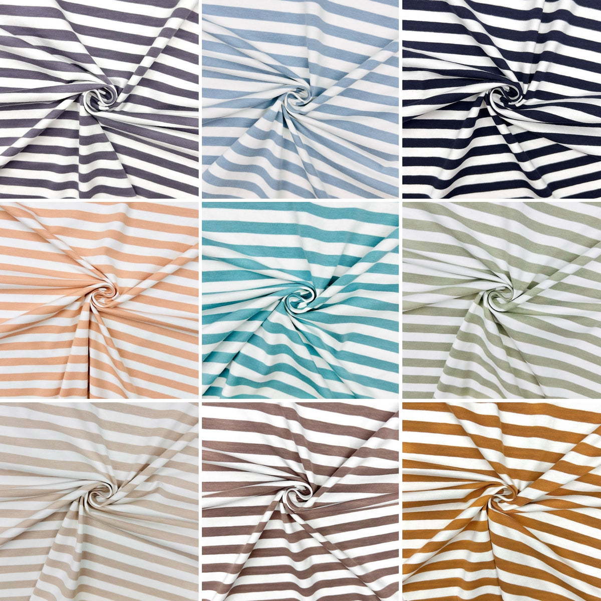 Classic Striped Cotton Jersey Fabric