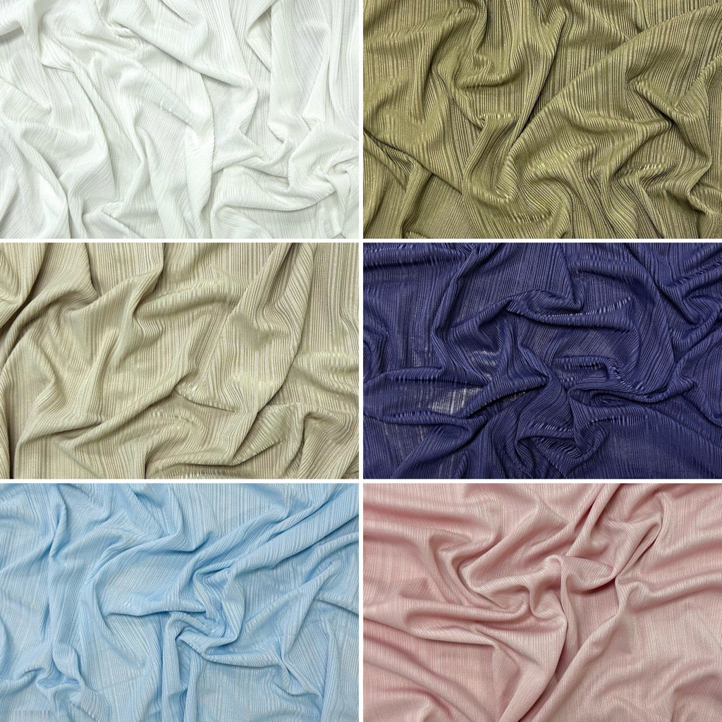 25 METRES Cotton Poly Rib 2 x 2 Stretch Jersey Fabric Wholesale