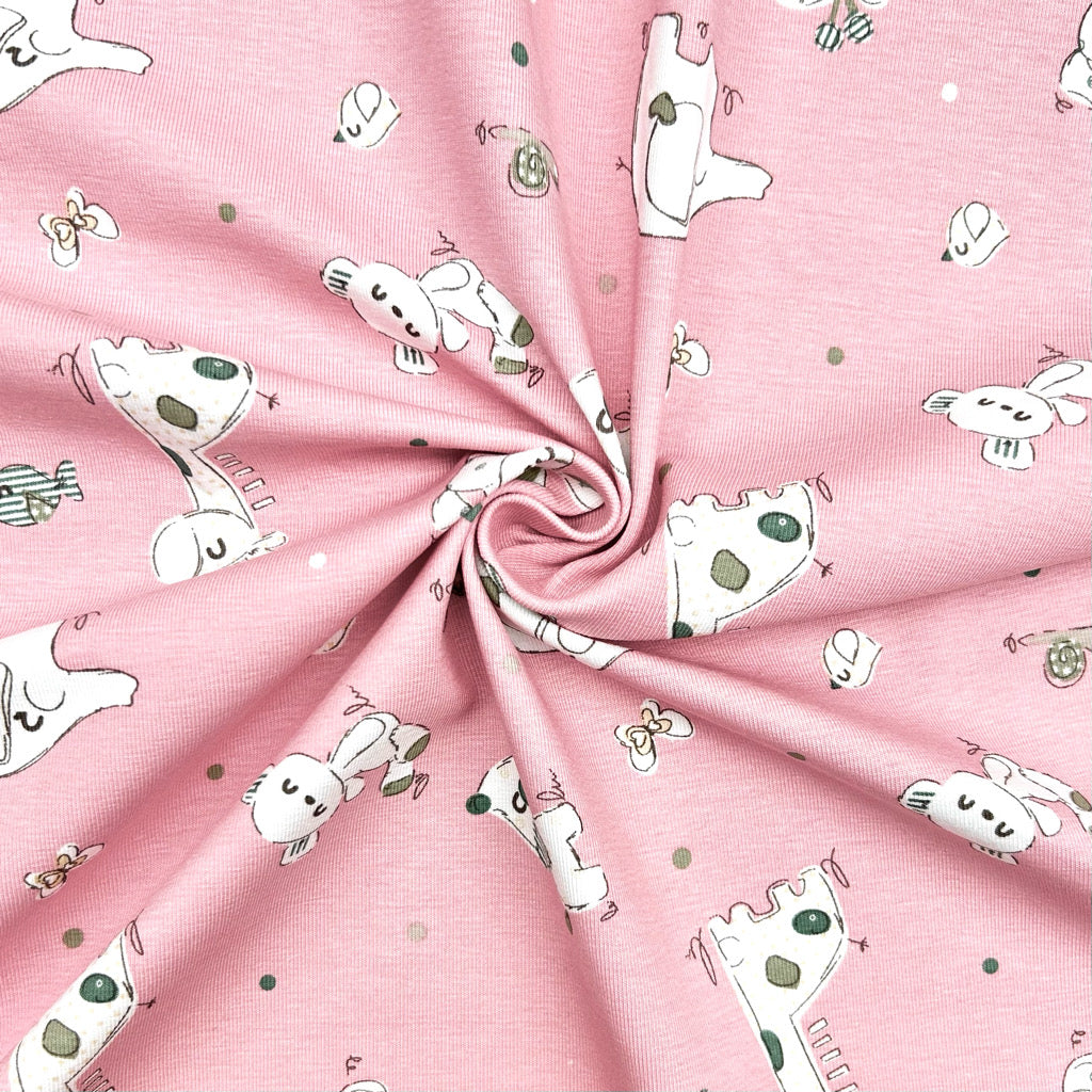 Tiny Zoo Cotton Jersey Fabric