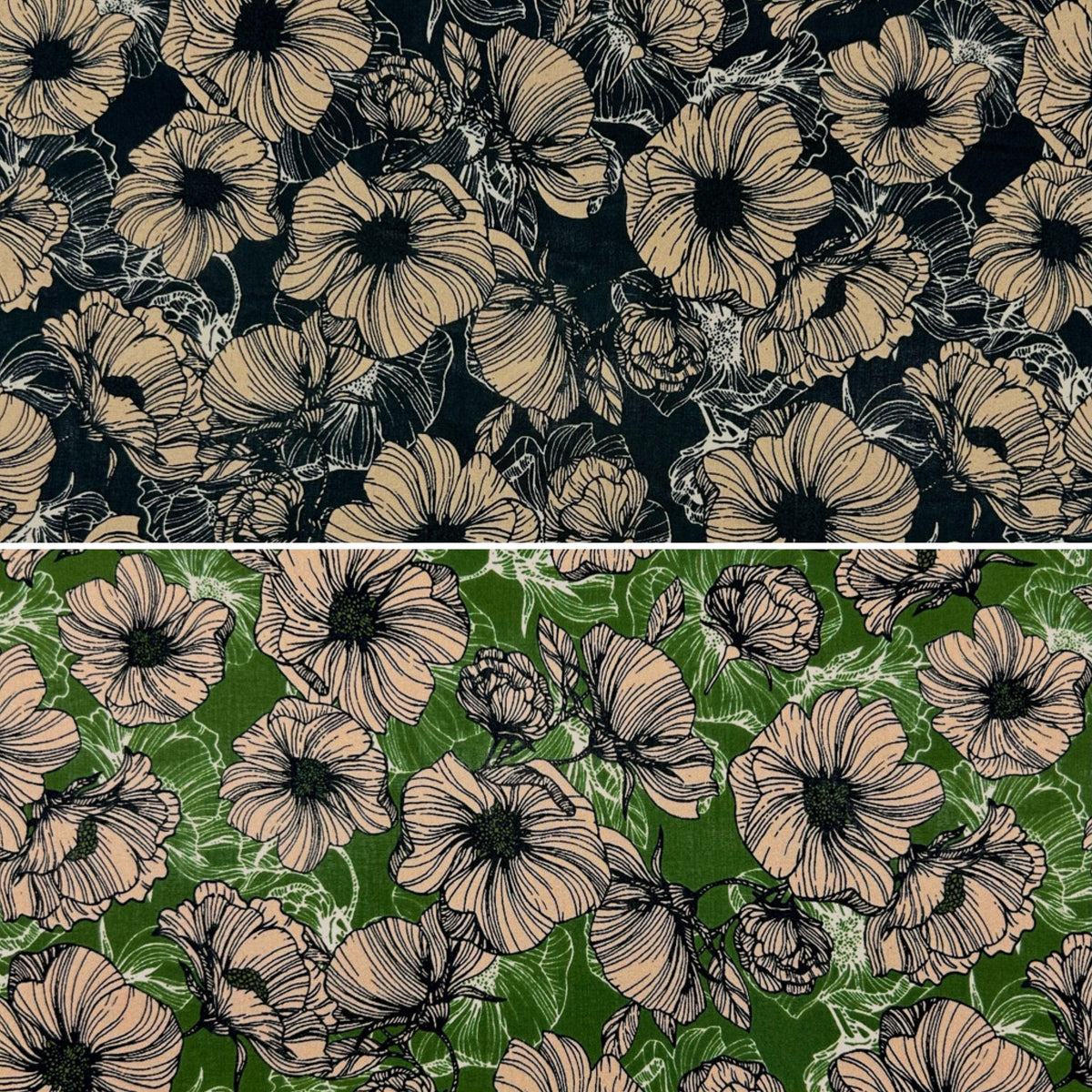 Classic Botanical Cotton Lawn Fabric