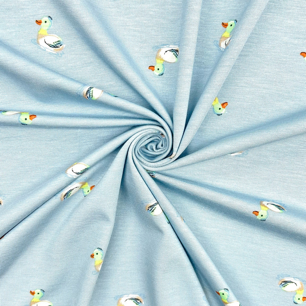 Little Quacks Bamboo Cotton Jersey Fabric